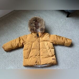 Zara yellow mustard parka jacket